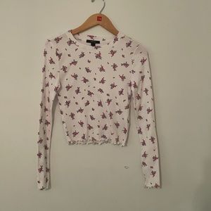 Flowery Long Sleeve Top